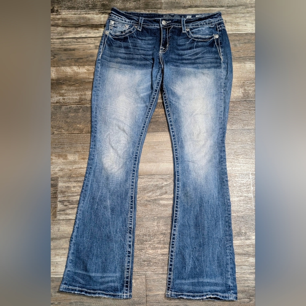 Miss Me Blue Flare & Wide Leg Jeans